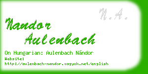 nandor aulenbach business card
